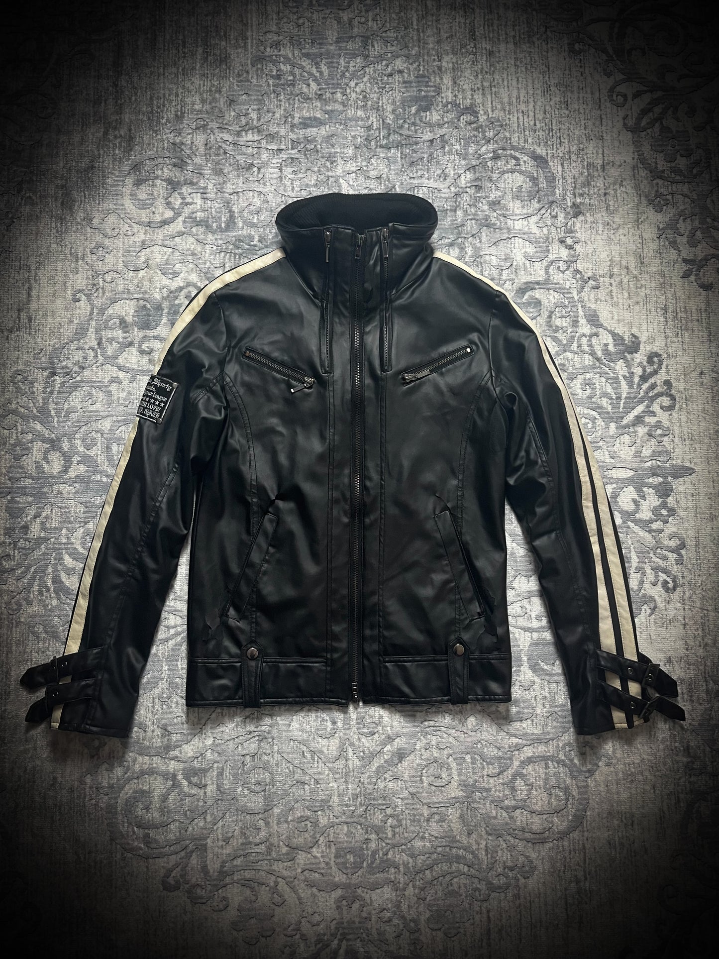 CAVARIA x LA GATE striped jacket