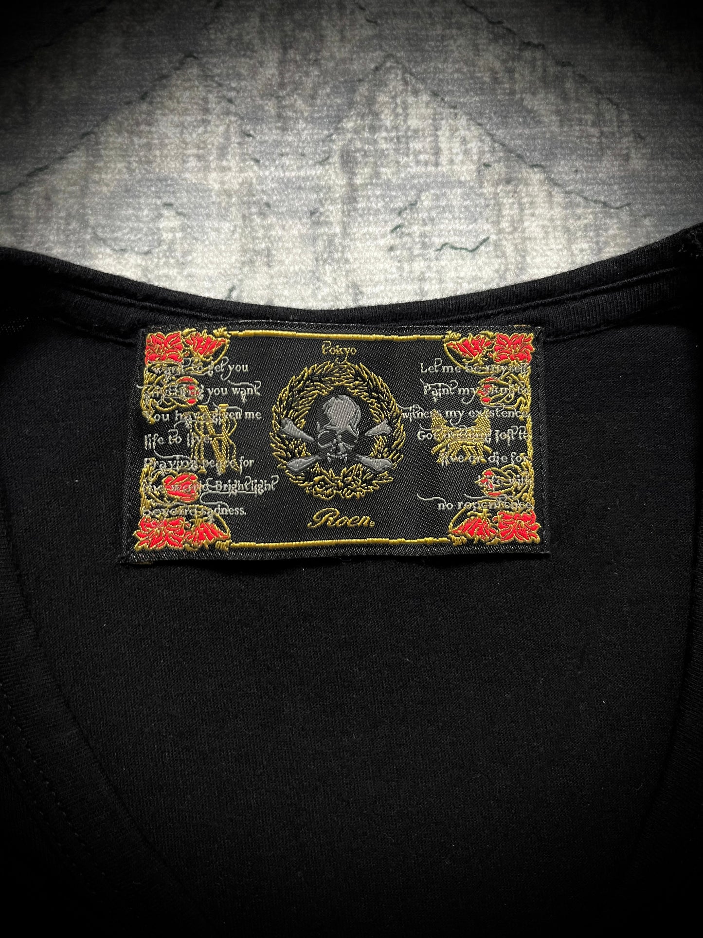 Roen black beads shirt