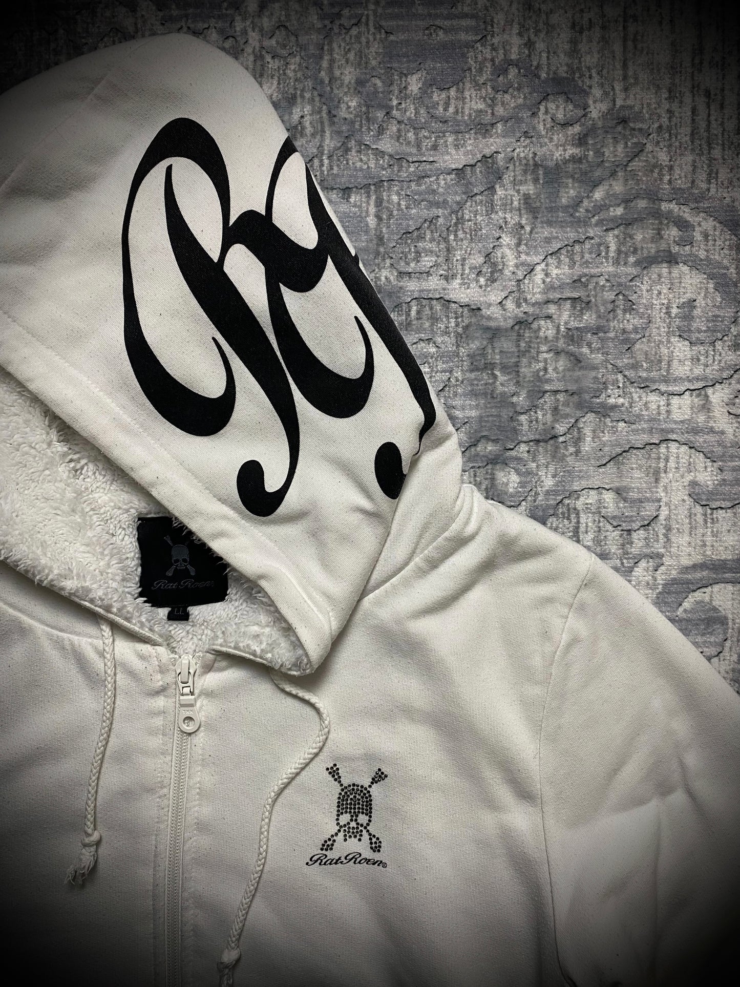 Roen rhinestone skull hoodie