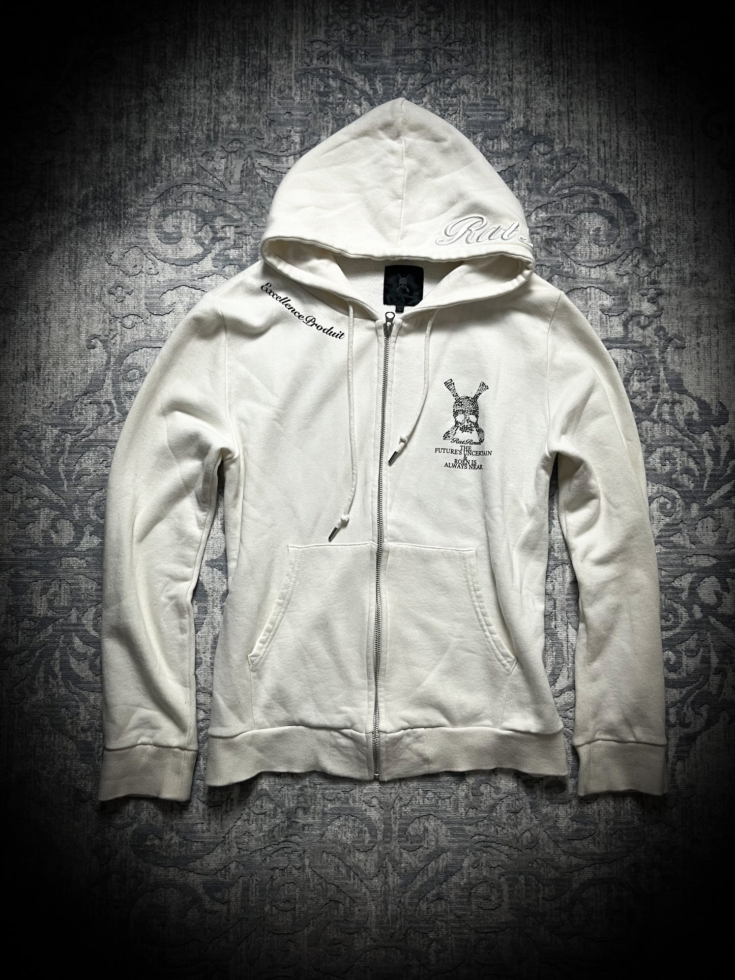 RHINESTONE SKULL HOODIE