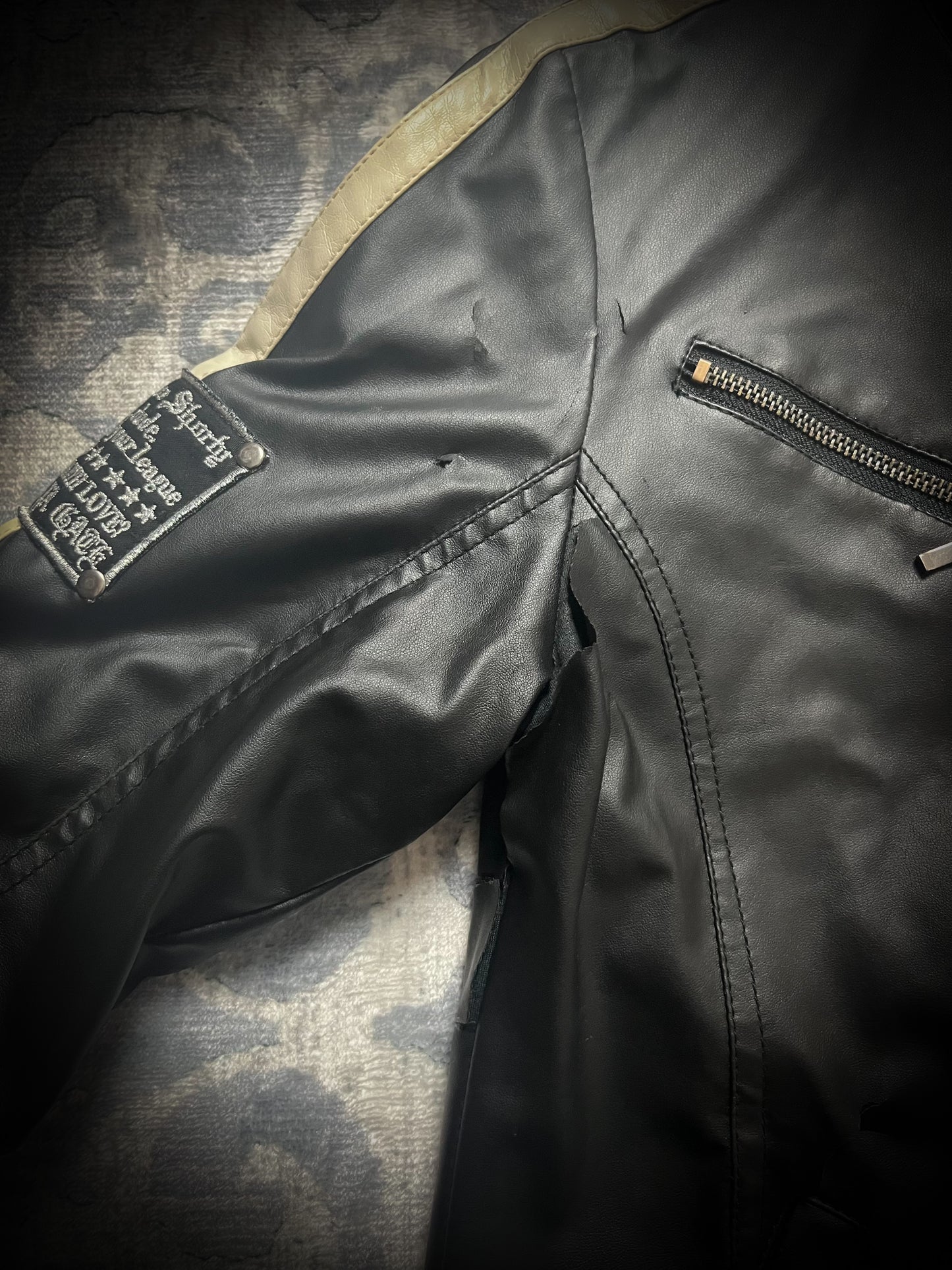 CAVARIA x LA GATE striped jacket