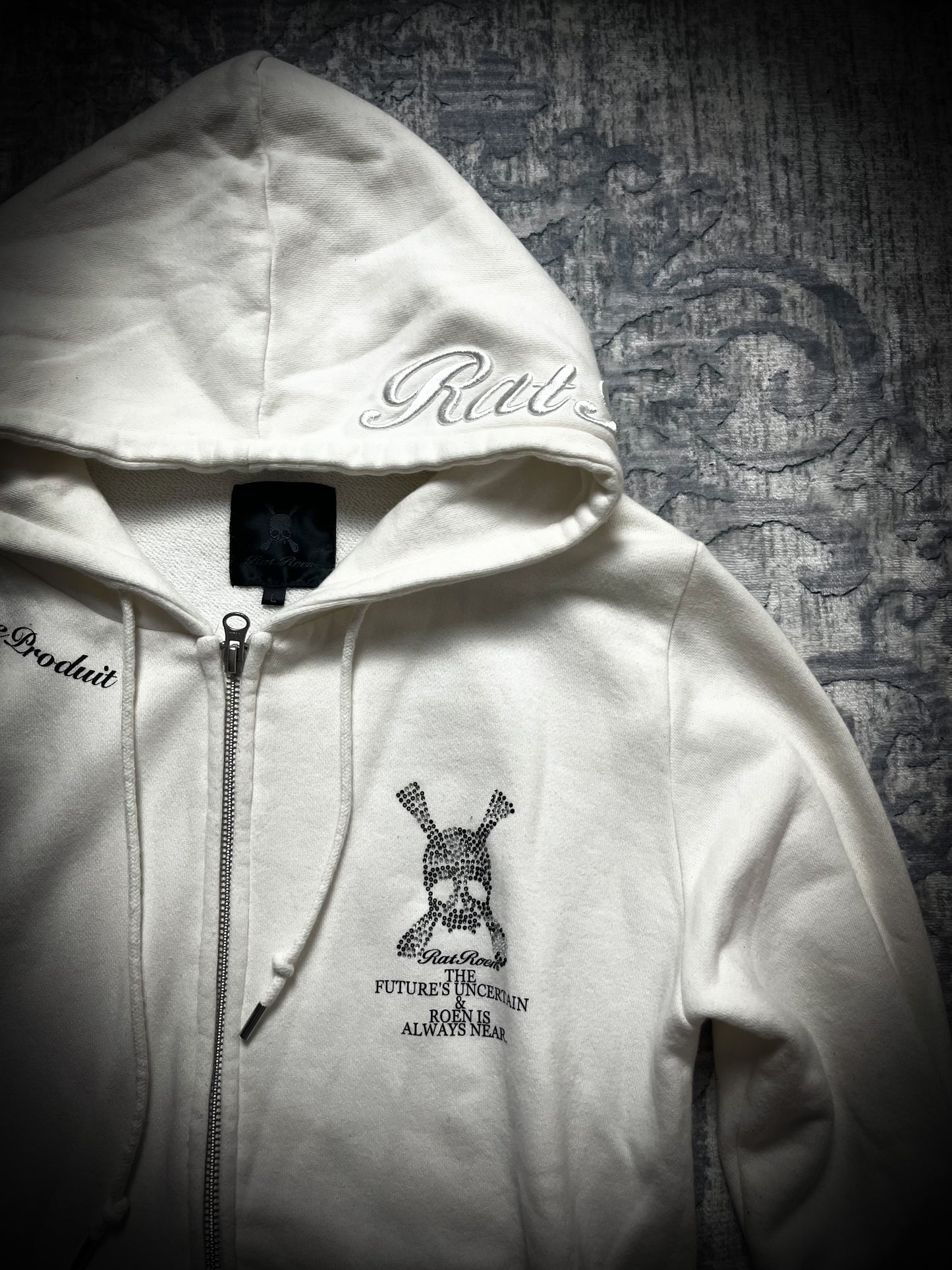 RHINESTONE SKULL HOODIE