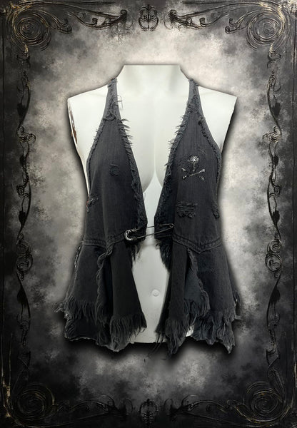 ROEN DISTRESSED JEANS TOP