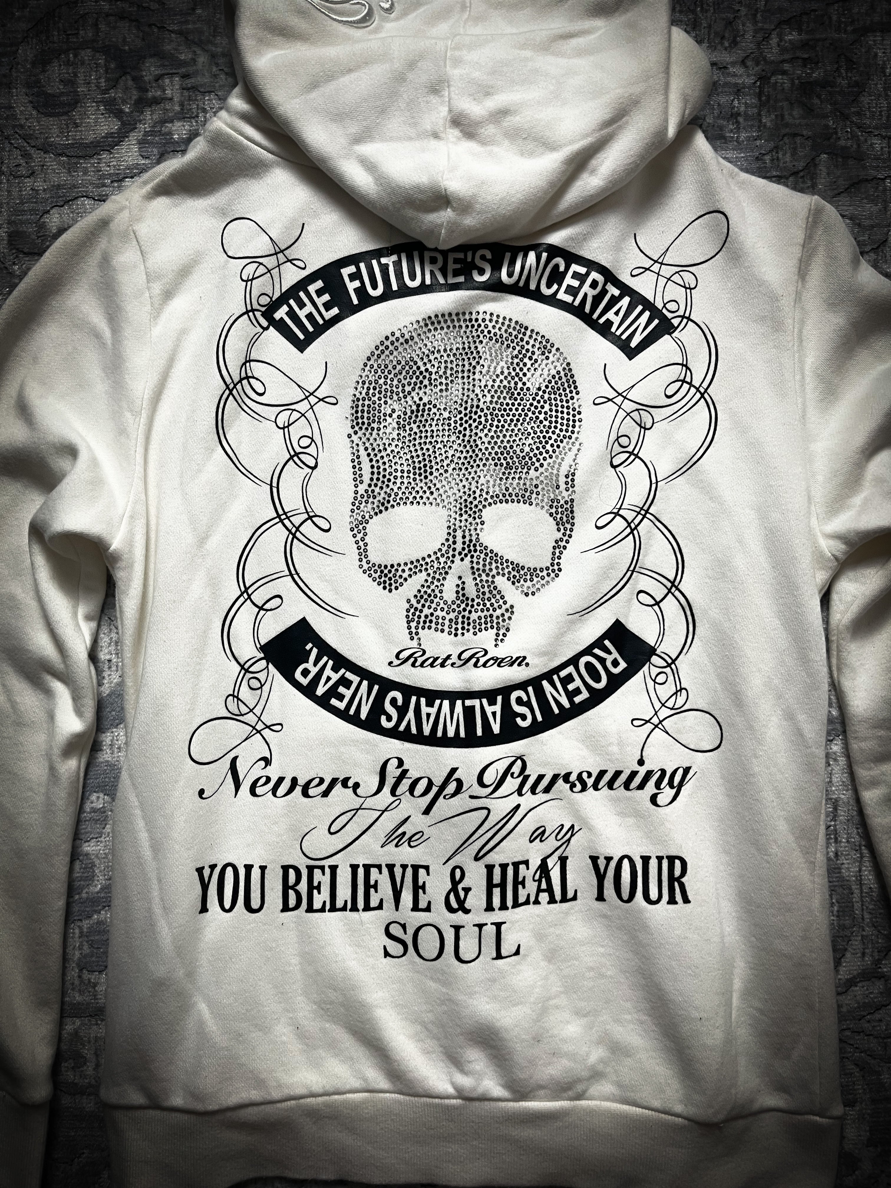 ROEN RHINESTONE SKULL HOODIE – HUSH1UP