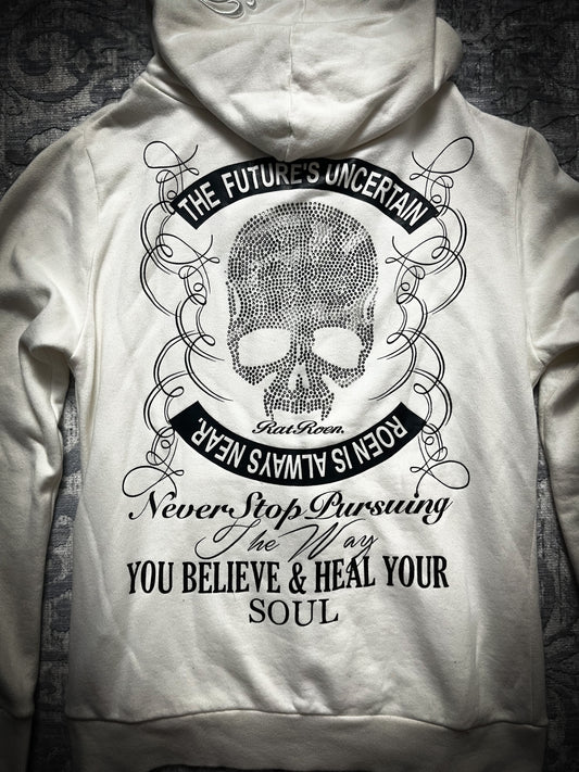 RHINESTONE SKULL HOODIE