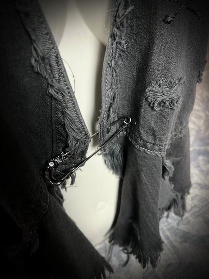 ROEN DISTRESSED JEANS TOP
