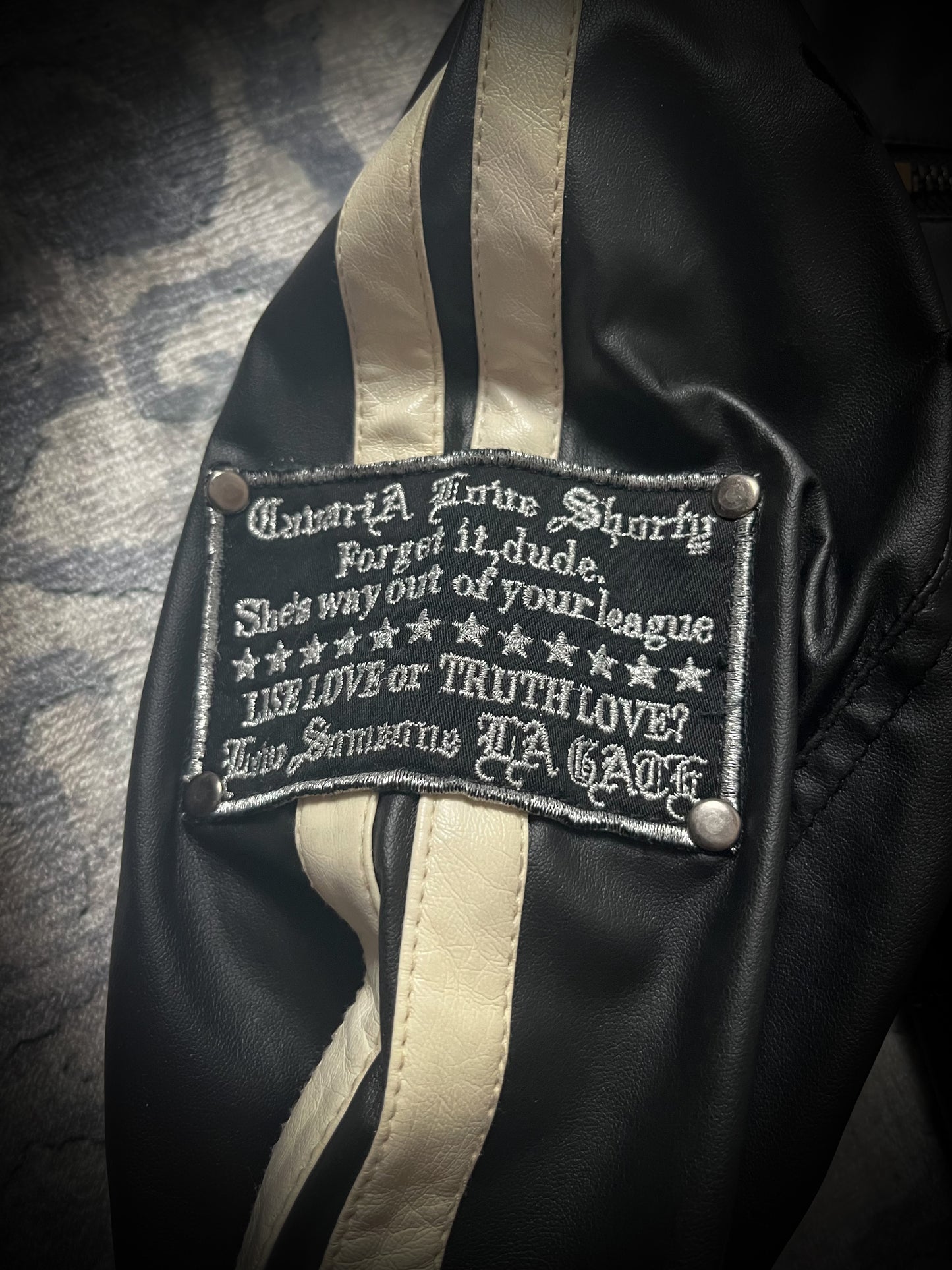 CAVARIA x LA GATE striped jacket