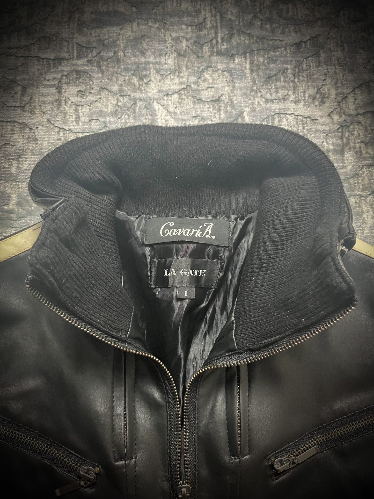 CAVARIA x LA GATE striped jacket