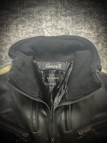 CAVARIA x LA GATE striped jacket