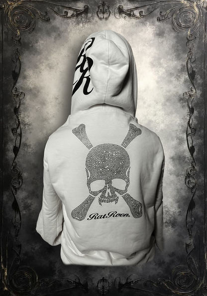Roen rhinestone skull hoodie